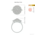thumbnail image 4 of ANGARA Natural Diamond Cluster Sunburst Cocktail Ring in 14K White Gold for Women (Size-2.9mm| Color-I-J| Clarity-I1-I2) | April Birthstone, Anniversary, Jewelry Gift for Women | Natural Diamond Ring, 4 of 9