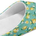 thumbnail image 6 of Psesaysky Fresh Lemon Print Closed Toe House Slippers for Woman Men Soft Cotton Indoor Shoes Memory Foam Slip On Bedroom Slippers, Size 9-10, 6 of 7