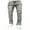 Gray, variant on Douhoow Men Stacked Jeans Ripped Skinny Denim Pants Streetwear Patch Distressed Destroyed Trousers with Pockets