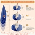 thumbnail image 2 of Ambitelligence Large Bean Bag Chair Cover, Plush Bean Bags Chairs Cover Only Without Filler Included, Beanbag Chairs for Adults, Teens, Kids, Dark Blue 5FT, 2 of 7
