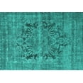 thumbnail image 1 of Ahgly Company Machine Washable Indoor Rectangle Persian Turquoise Blue Traditional Area Rugs, 5' x 7', 1 of 4