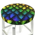 thumbnail image 3 of Naloa Dragon Scales Round Bar Stool Cushion Cover 12-14 inch, Fits Kitchen, Office, Restaurant Chairs - 14 inch, 3 of 7