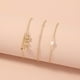 thumbnail image 4 of Pulseras para mujer, regalos para mujer, 3 piezas, nuevo broche de temperamento, joyería de perla, versátil, multicapa, pulsera de moda para mujer., 4 of 5