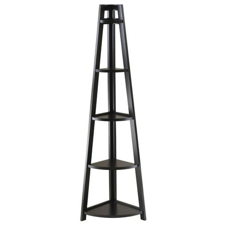 Winsome Wood 40 Black Wood 40Tier Adam AFrame Corner Shelf Amazing Dark Wood Corner Shelves Winsome Wood 40 Black Wood 40Tier Adam AFrame Corner Shelf Amazing Dark Wood Corner Shelves