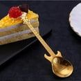 thumbnail image 3 of 2 Cucharas de Café de Acero Inoxidable para Guitarra, Cuchara para Mezclar Cócteles, Agitadora, Dorada 2 piezas, 3 of 7
