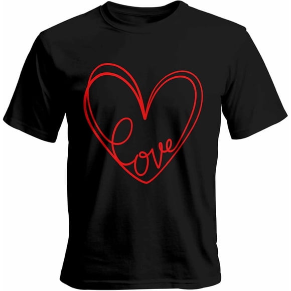 Camisetas para hombre, camisetas casuales de manga corta con texto "Amor de San Valentín" y "Camisetas con gráficos"