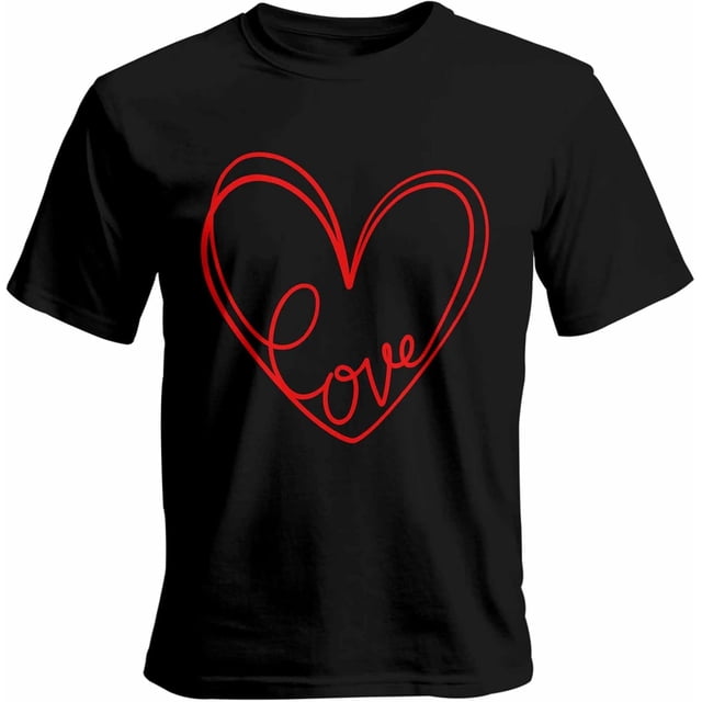 Camisetas para hombre, camisetas casuales de manga corta con texto "Amor de San Valentín" y "Camisetas con gráficos"