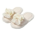 thumbnail image 2 of AURIGATE Women's Plush Marshmallow Slide on House Slipper Clog with Memory Foam Faux Fur Bow Slippers for Christmas Gifts, 2 of 5
