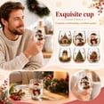 thumbnail image 4 of 2D Christmas Glass Art Cup, Christmas Cups Glass | Luxury Raised Holiday Glassware for Drinks, 3D Santa Stemless Wine Glasses, Glassware for Coffee, Tea, Juice, Milk(k), 4 of 9