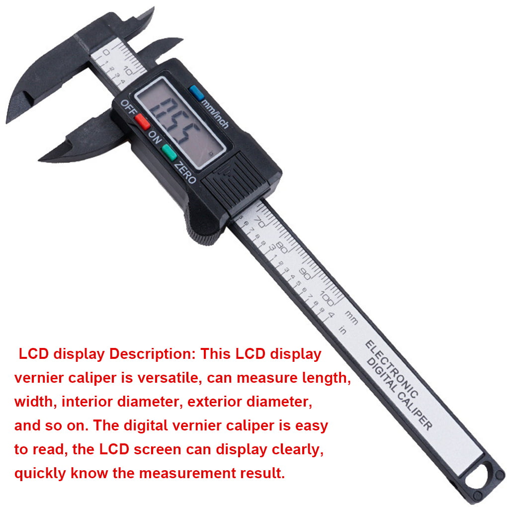 Protractor for Automobile Brake Pads Thickness Measurement LCD Practical Vernier Caliper Digital Vernier Caliper Digital Angle Ruler 