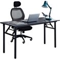 thumbnail image 3 of Folding Computer Desk Foldable Work Desk Table Writing Desk Folding Home Office Desk  No  to Assemble  Teak&, 3 of 6