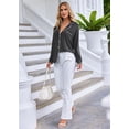 thumbnail image 4 of Avidlove Women Pajamas Set Long Sleeve Sleepwear Button Down Nightwear Soft Pj Loungewear with Pockets, 4 of 7