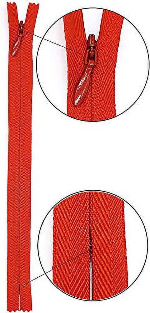 Invisible (Conceal) YKK Zipper Assortment - Mix of Hot Seasonal Colors for Clothes, Crafts & Sewing Projects - Made in The United States (25 Zippers Per Pack) (18" Inches)