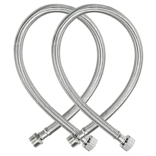 Faucet Supply Connector 12 Inch Ips Female X 12 Inch Ips Male 24 Inch Length Braided 304 9204