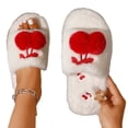 thumbnail image 4 of Willtoo Women Fluffy Faux Fur Slide Slippers Cute Non Slip Open Toe Warm House Slippers For Fall Winter Bedroom Shoes, 4 of 4