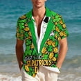 thumbnail image 4 of Ceisia St. Patrick's Day Men's Unisex Hawaiian Shirt | Summer Beach Casual Short Sleeve Button Down Gift Printed Top, 4 of 5