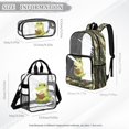 thumbnail image 4 of Xoenoiee Dinosaur Book Camo Print Large Clear Backpack for School Boys 3PCS See Through Backpacks with Lunch Bag and Pencil Case Set, Heavy Duty Transparent Bookbag for Kids, 4 of 5