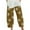Yellow, variant on ShiShine Capri Pants for Women 2025 Casual Printed Cropped Pants Elastic Waist Lounge Baggy Trousers