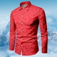 thumbnail image 2 of BlankRift Slim Fit Dress Shirts for Men Valentines Lapel Button Up Shirt Men Casual Love Heart Print Tops Slim Fit Lightweight Dress Shirt Men Red XXL, 2 of 3