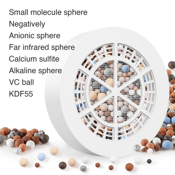 Universal Bath Water Filter Ball, Vitamin C Shower Head Filter For Chlorine Removal, Soft Water For Skin & Hair Care, Bathtub Faucet Water Purifier With Easy Installation (White)