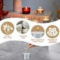 thumbnail image 4 of 50 Pack Tea Lights Candles, 8 Hours Long Burning Tealights Candle Bulk, Smokeless & Unscented Candles, White Tea Lights Candle for Shabbat Weddings Home Decor Table Centerpiece, 4 of 7