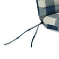 thumbnail image 6 of Jordan Manufacturing 75.5" x 22" Navy Buffalo Check Rectangular Outdoor Chaise Lounge Cushion with Ties, 6 of 11
