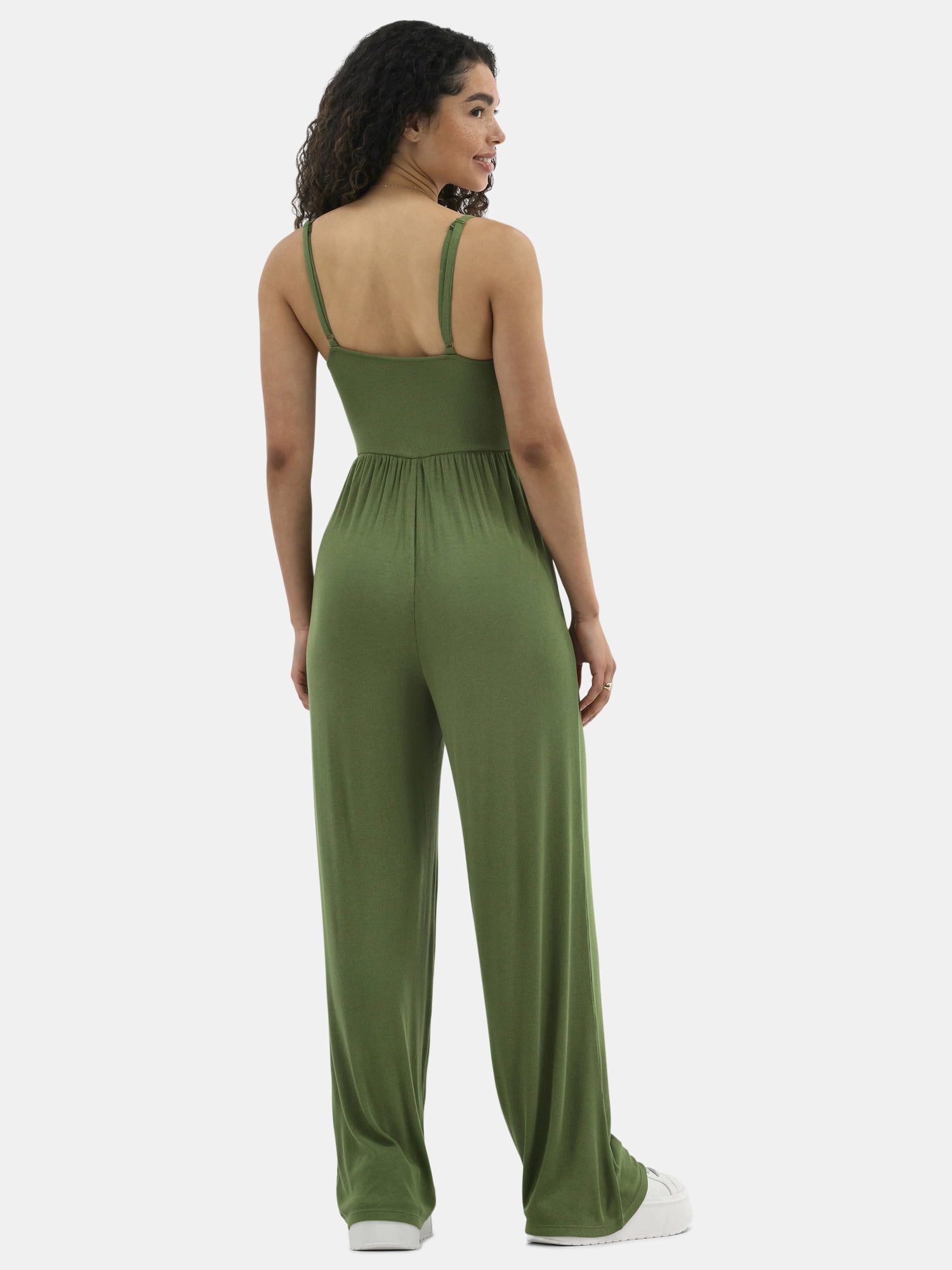 No Boundaries Ribbed Jumpsuit, Women's