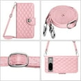 thumbnail image 6 of Elegant Case for Google Pixel 8A Wallet Case RFID Blocking Card Slots Holder with Shoulder&Crossbody Strap, Magnetic Folio Kickstand Handbag Flip Phone Cover for Google Pixel 8A, Pink, 6 of 8