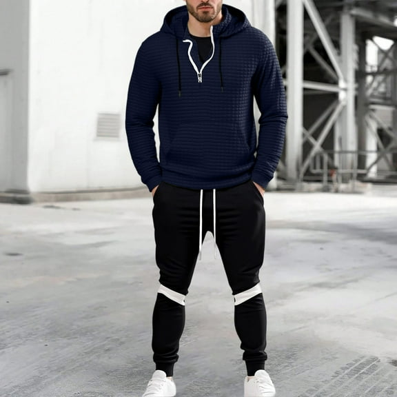 Men's Tracksuit Sweatsuits 2 Piece Set Full Zip Jackets Pants Jogging Suits Sweatsuit Set Track Suit for Jogging or Warm Up