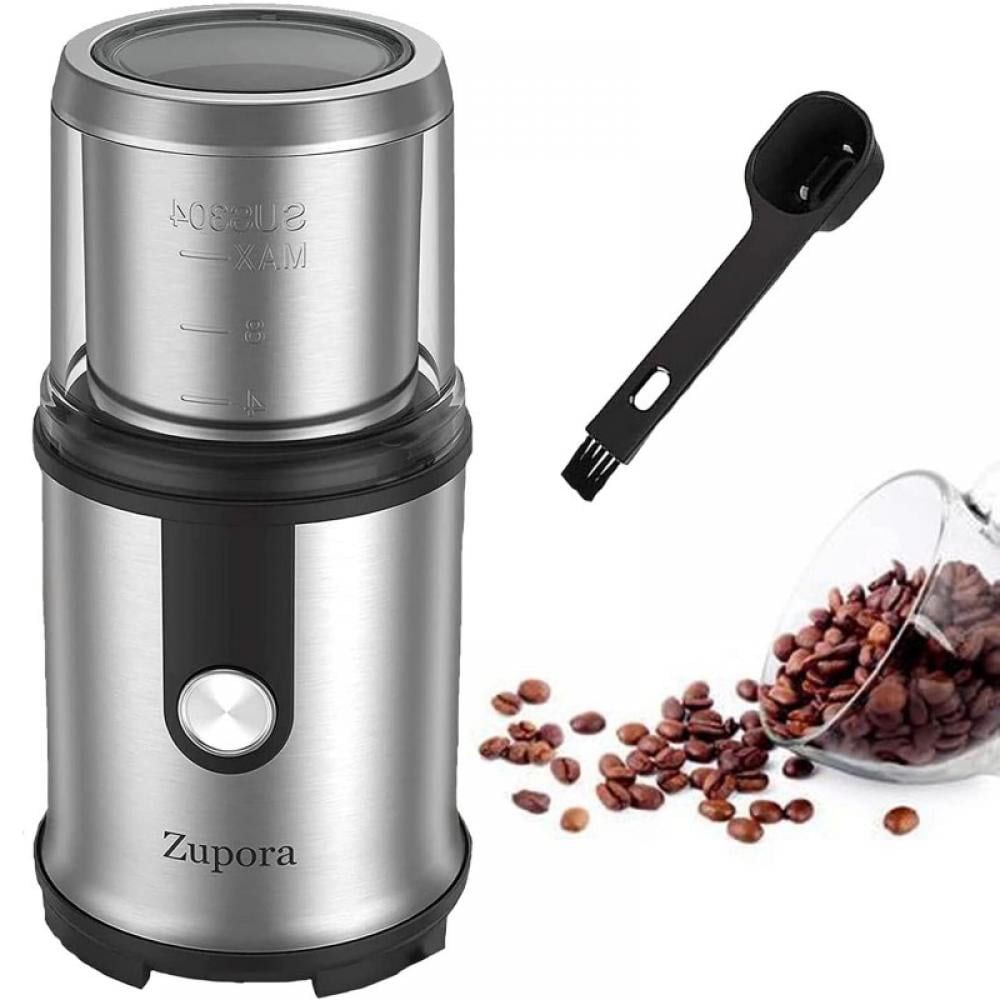 Electric Coffee Grinder Stainless Steel Bowl 200W Quiet Power Nuts Spice Herbs 