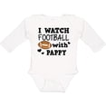 thumbnail image 3 of Inktastic I Watch Football with My Pappy Boys Long Sleeve Baby Bodysuit, 3 of 5