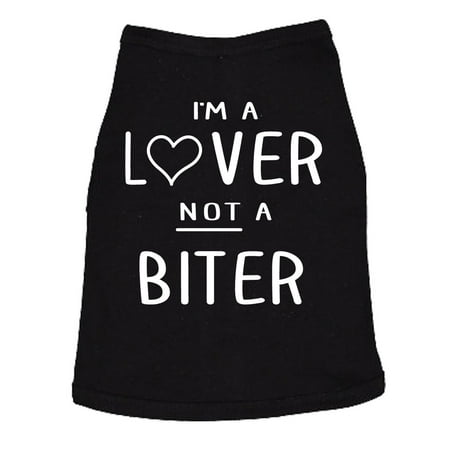 Dog Shirt Im A Lover Not A Biter Funny Clothes For Small Breed Daschund