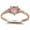 Peach Pink / Rose Gold-Tone, variant on Rose Gold-Tone Plated Sterling Silver Synthetic Morganite CZ Heart Ring Size 9