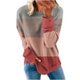 thumbnail image 2 of ICHUANYI Clearance Women's Fashion Printed Loose T-shirt Long Sleeves Blouse Round Neck Casual Tops Sweatshirt Hoodies(Red, M) ICHUANYI WER2023081511150, 2 of 5