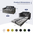 thumbnail image 2 of Sofá cama convertible 2 en 1 plegable MAXYOYO color gris oscuro, 2 of 8