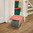 thumbnail image 4 of Homz 16 Gallon Latching Plastic Storage Box With Lid, Red and Green, 2 Count, 4 of 11