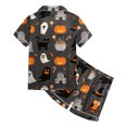 thumbnail image 4 of OJSFQUFP Girls Shorts Set Toddler Short Sleeve Print Shirts Tops Pants Outfits Button, 4 of 6