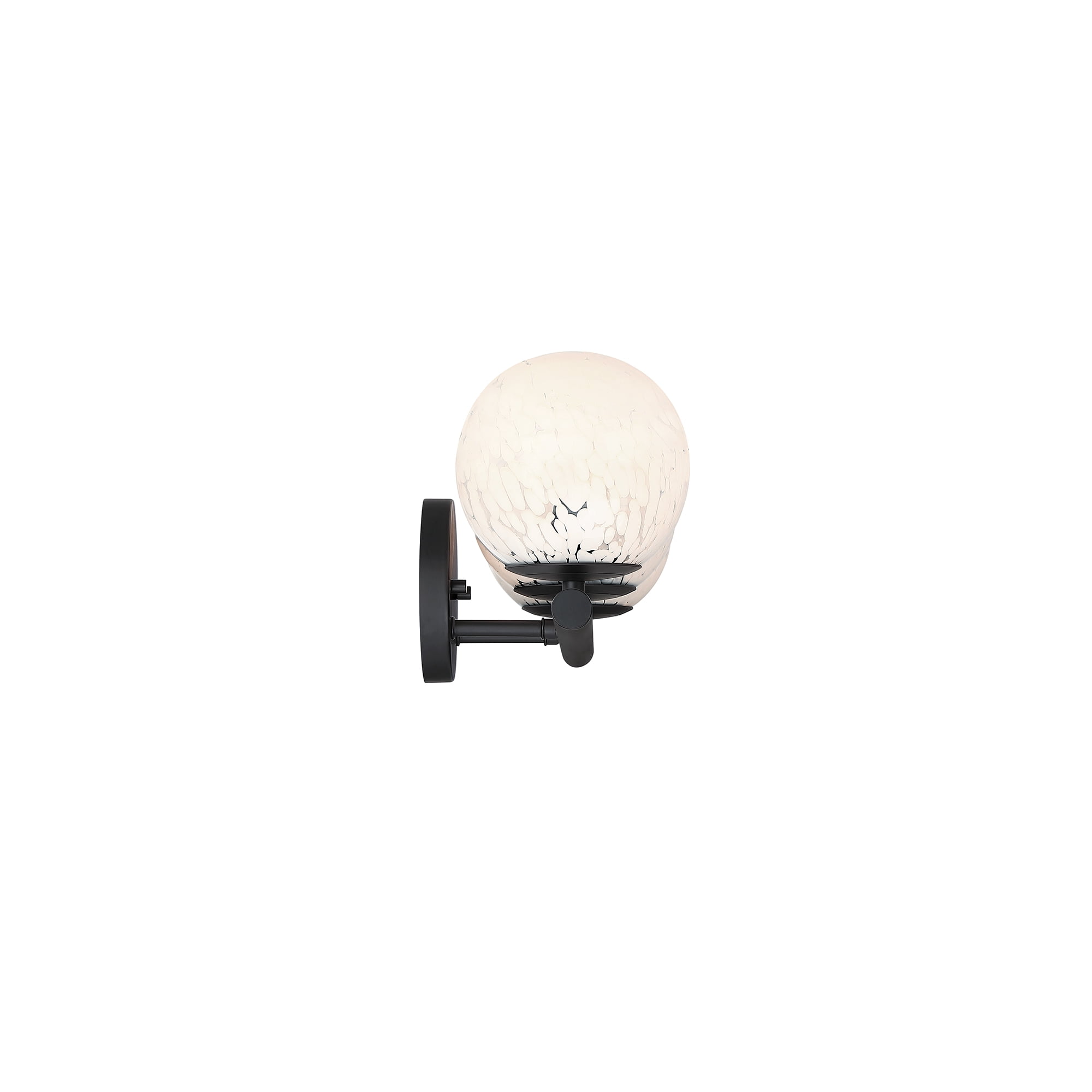 Designers Fountain Crown Heights 25 inch 3-Light Matte Black Bathroom Vanity Light Fixture with White Art Glass Shades, D252C-3B-AG-MB