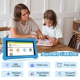 thumbnail image 3 of Kids Tablet, 7 inch Androrid 11 Toddler Tablet for Kids 2GB RAM 32GB ROM Tablets, Google Certificated, Bluetooth, WiFi, Dual Camera, Parental Control Tablet with Case, 3 of 7