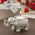 thumbnail image 2 of Good luck silver Indian elephant candle holder set of 24 diwali votive tealight, 2 of 5