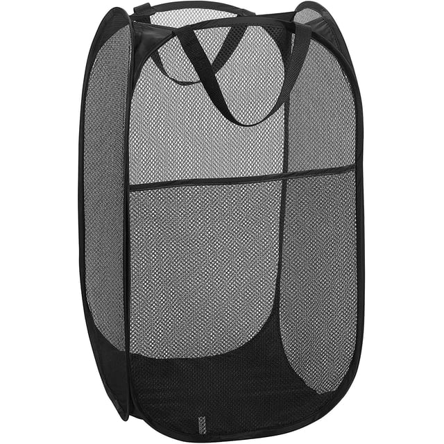 Cesta para la colada, cesta para la colada, cesta para la colada emergente de malla. Asas portátiles, duraderas, plegables para almacenamiento y fáciles de abrir. Ideal para la habitación de los niños