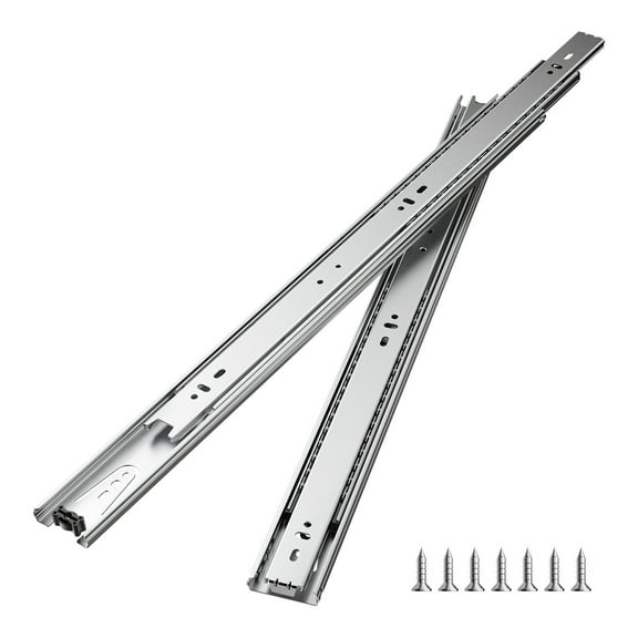 KFFKFF Drawer Tracks, 20-inch, Set of 10 Pairs, Full-Range Ball Bearing Cabinet Guides, 100 LB Weight Tolerance, Robust Side Installation Dresser Drawer Rails, Drawer Pathway Runners