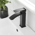 thumbnail image 2 of ANGELES HOME Waterfall Bathroom Sink Faucet Vessel Sink Faucet, Single Handle Bathroom Faucet 1 Hole Bowl Lavatory Vanity Faucet, Matte Black, 2 of 7