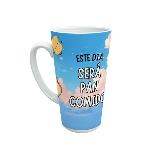 Taza de cerámica 500 ml. diseño divertido Este dia sera pan comido regalo original