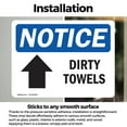 thumbnail image 3 of (2 Pack) Dirty Towels [Up Arrow] Sign, 3 of 7