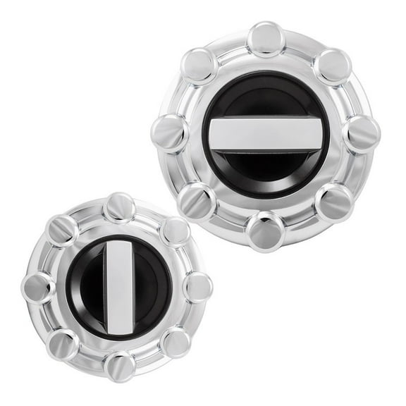 Fuel Rider Set of 2 Chrome ABS Center Caps Compatible with Select Year and Submodels for Ford F-250 Super Duty, F-350 Super Duty Front Pair Only