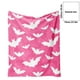 thumbnail image 3 of Manta de franela | Manta suave con estampado de murciélagos de Halloween para sofá, cama o suelo | Manta decorativa navideña para el hogar | Manta de poliéster de 70x100 cm, 3 of 6