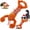 Orange Lobster, variant on SILKBUT Octopus Dog Squeak Toys, Plush Tug of War Dog Toy with Crinkle | Dual sounds: squeaker plus crinkle paper; elastic spring for tug play; soft PP cotton; for dogs 5 to 40 lbs; machine washable