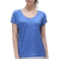thumbnail image 6 of Richie House Women's Linen T-shirt with starfish print RH2027-A-M, 6 of 6