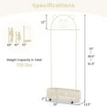 thumbnail image 3 of Costway Kid Clothes Rack with 3 Adjustable Heights Home Freestanding Clothes Rack White, 3 of 8